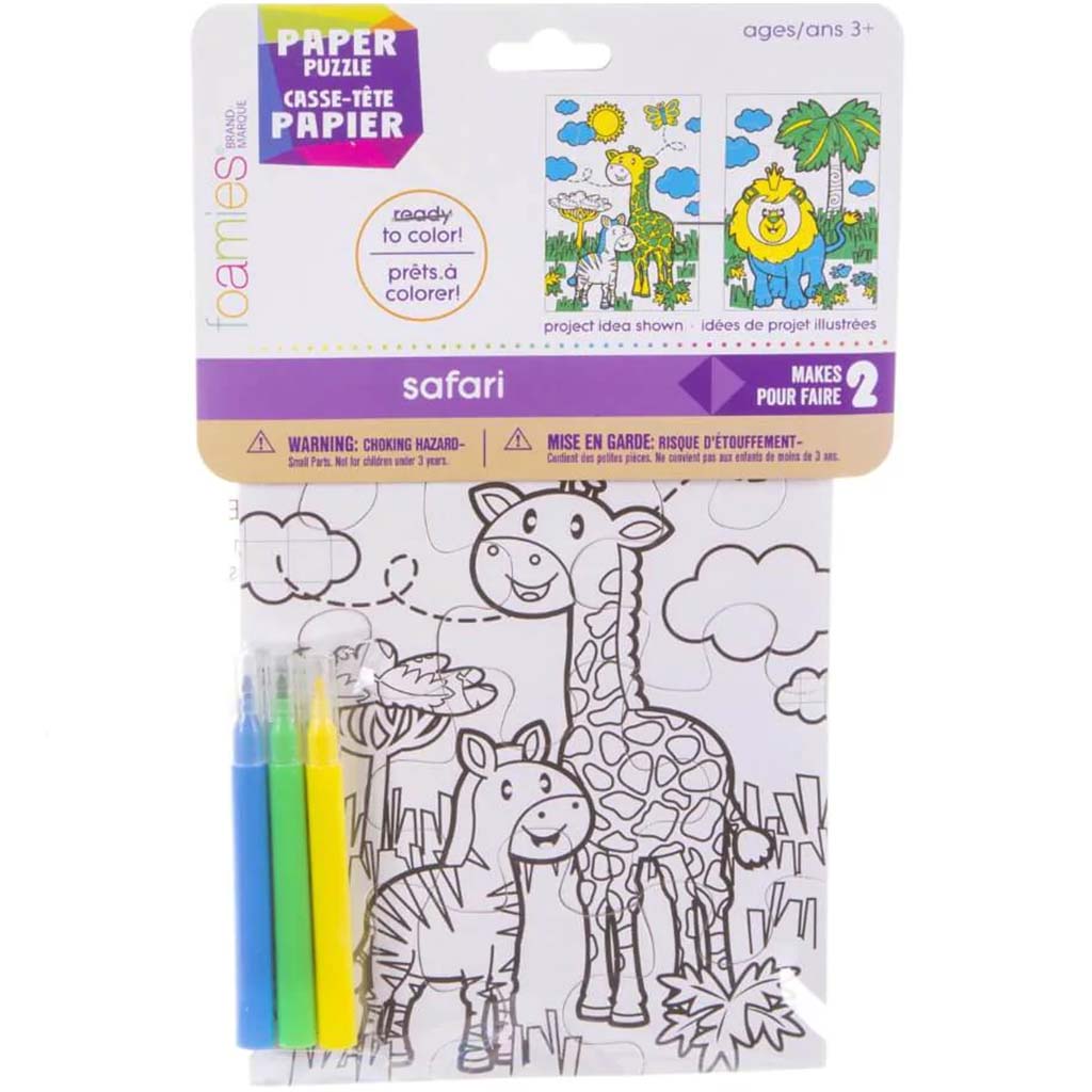 PAPER PUZZLES KIT 5X7IN SAFARI 