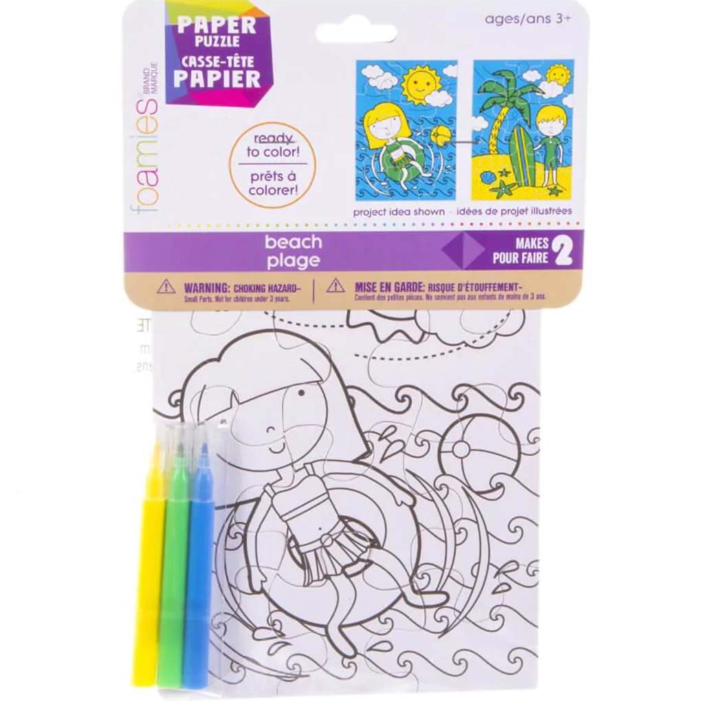 PAPER PUZZLES KIT 5X7IN BEACH 