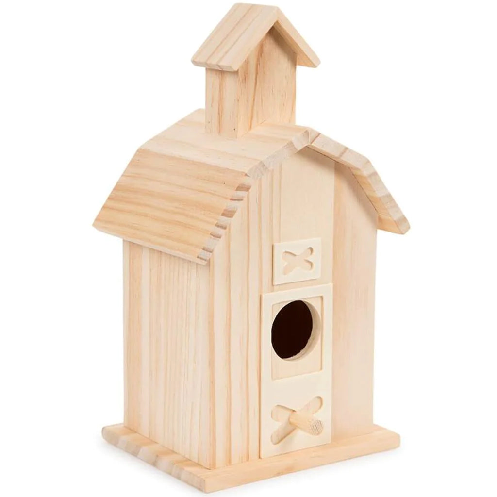 WOOD BIRDHOUSE BARN 13.5X10 