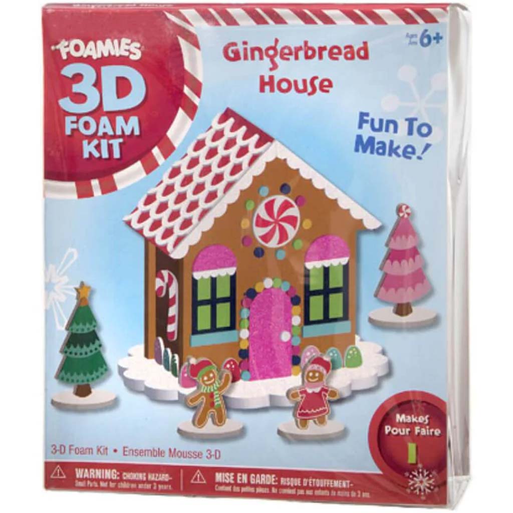 Gingerbread House Foam Kit 83pcs 