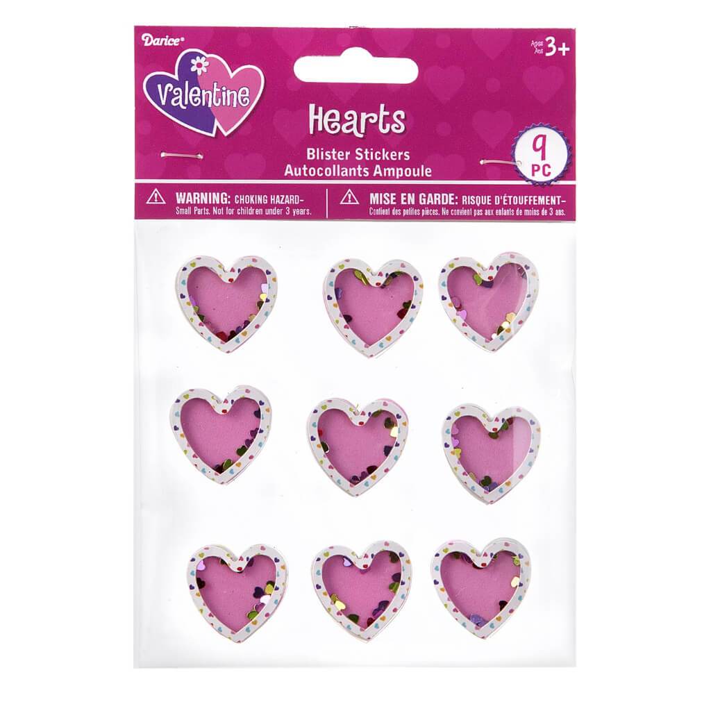 BLISTER STICKER HEARTS 