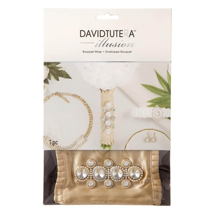BOUQUET WRAP GOLD RHINESTONES 