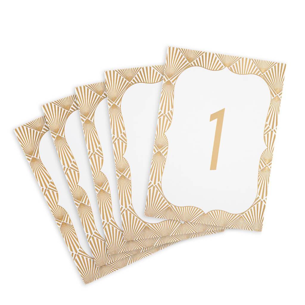 TABLE NUMBERS GOLD 25PC 