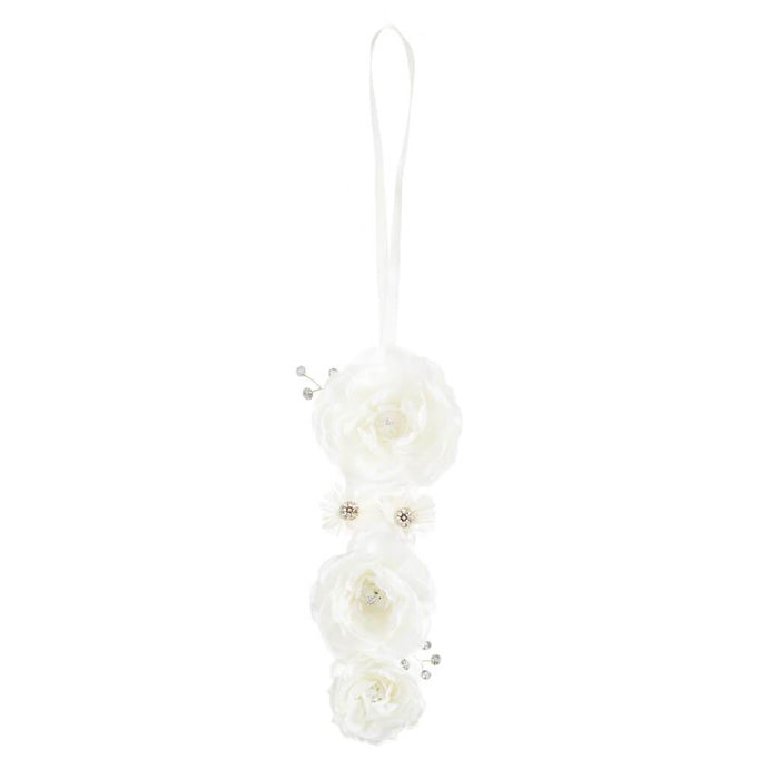 FLOWER CASCADE SPRAY WHT ROSE 
