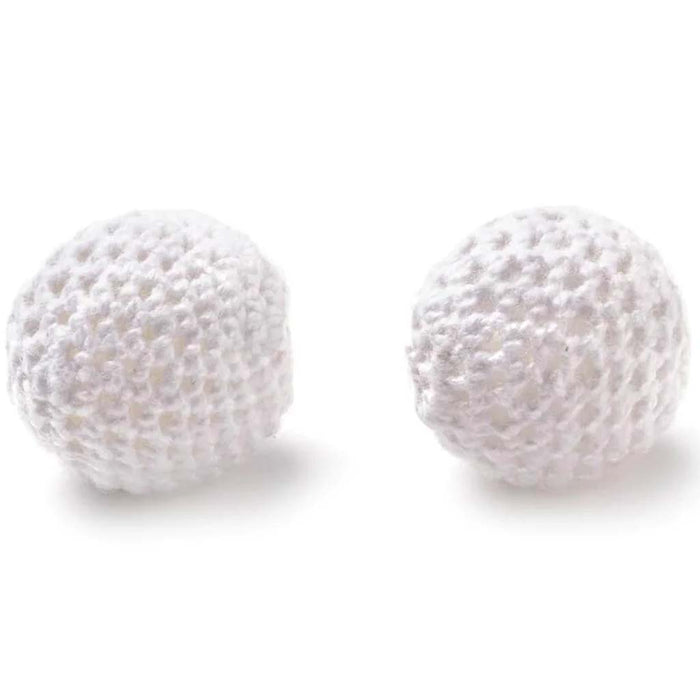 CROCHET BEAD .78 WHITE 2PC 