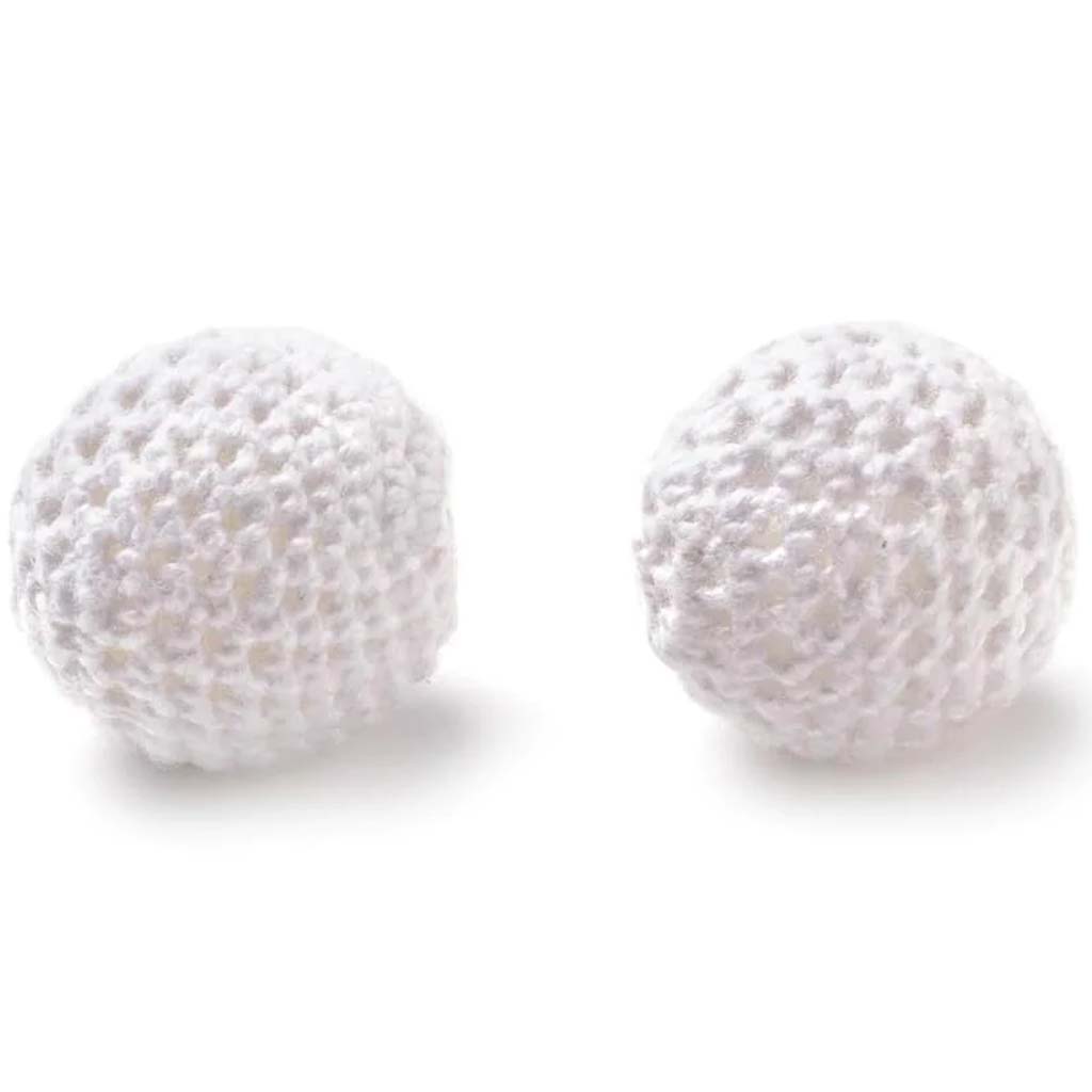 CROCHET BEAD .78 WHITE 2PC 