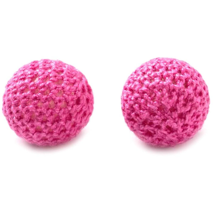 CROCHET BEAD .78 DPINK 2PC 