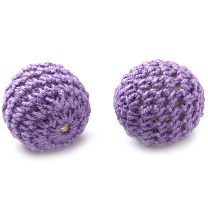 CROCHET BEAD .78 PURPLE 2PC 