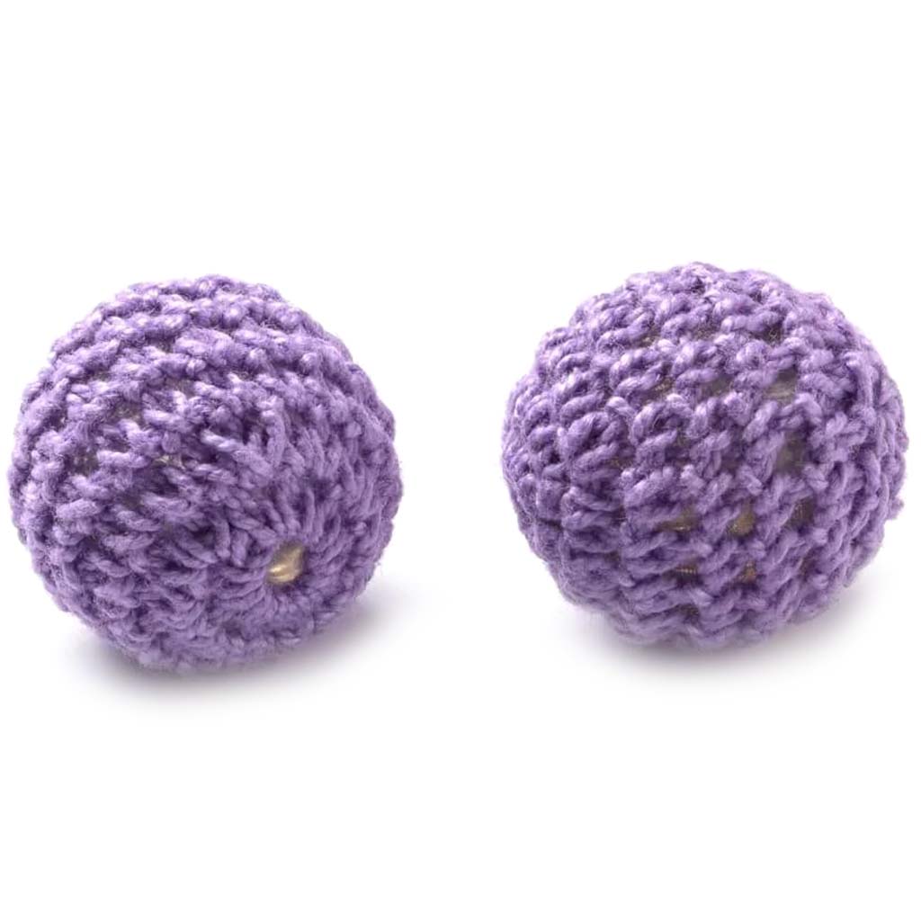 CROCHET BEAD .78 PURPLE 2PC 