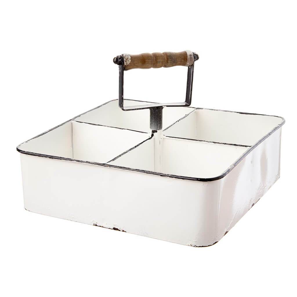 IRON TRAY W STORAGE WHITE 