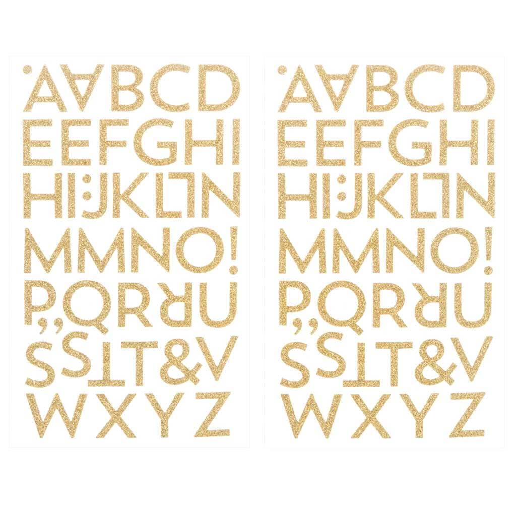 Block Alphabet Stickers Glitter