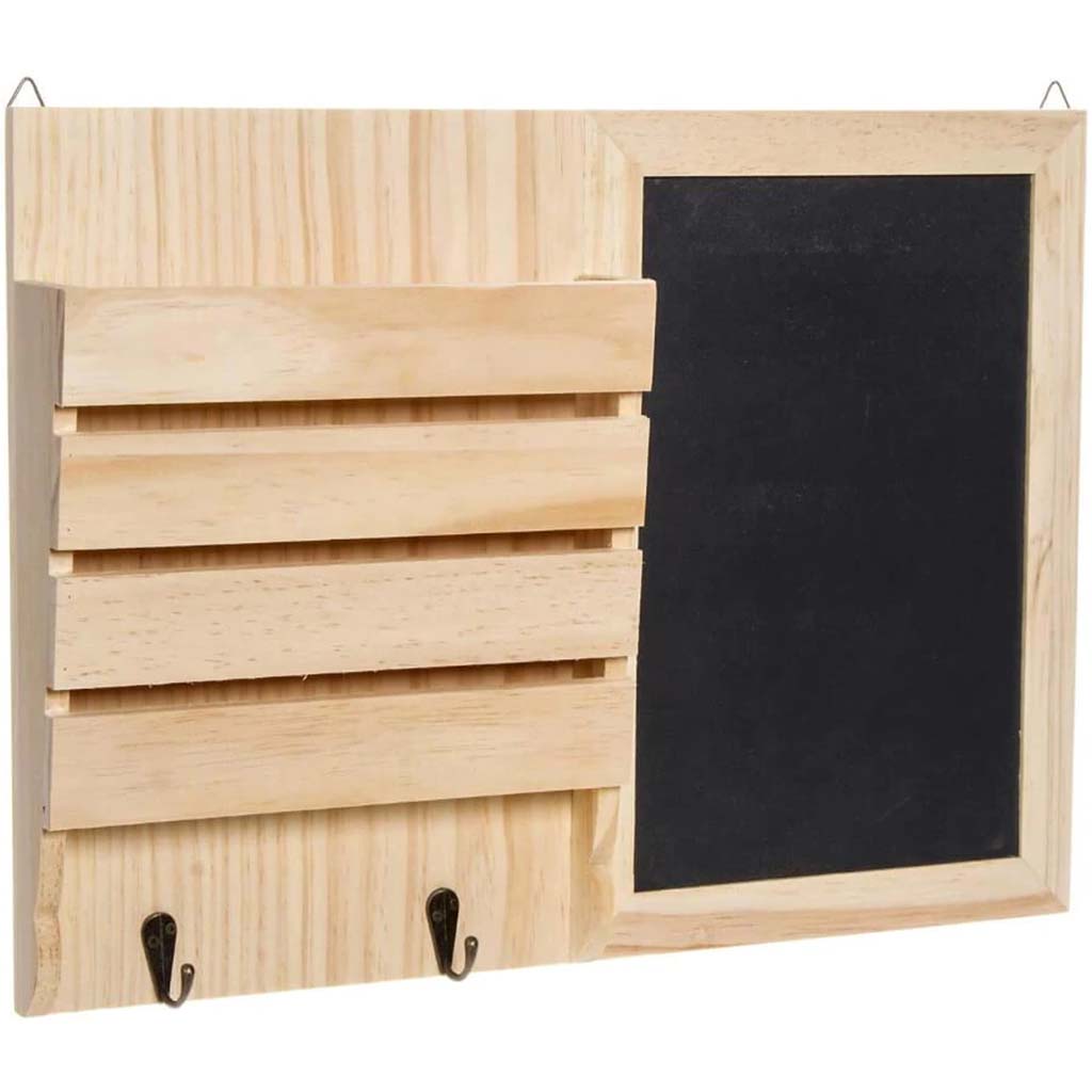 WOOD ORGANIZER SLATSLOT CHALKB 