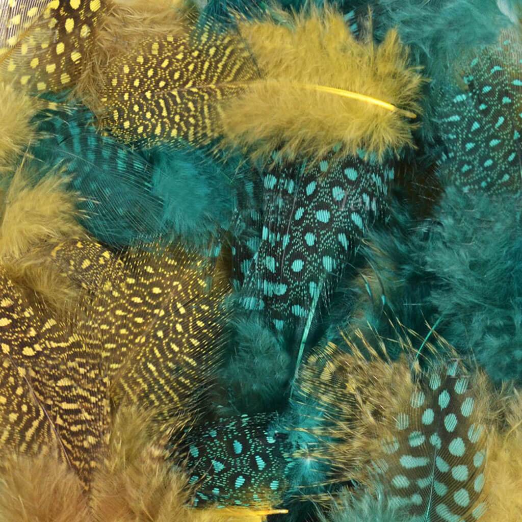 Dyed Guinea 7gm Hunter/Gold Mix