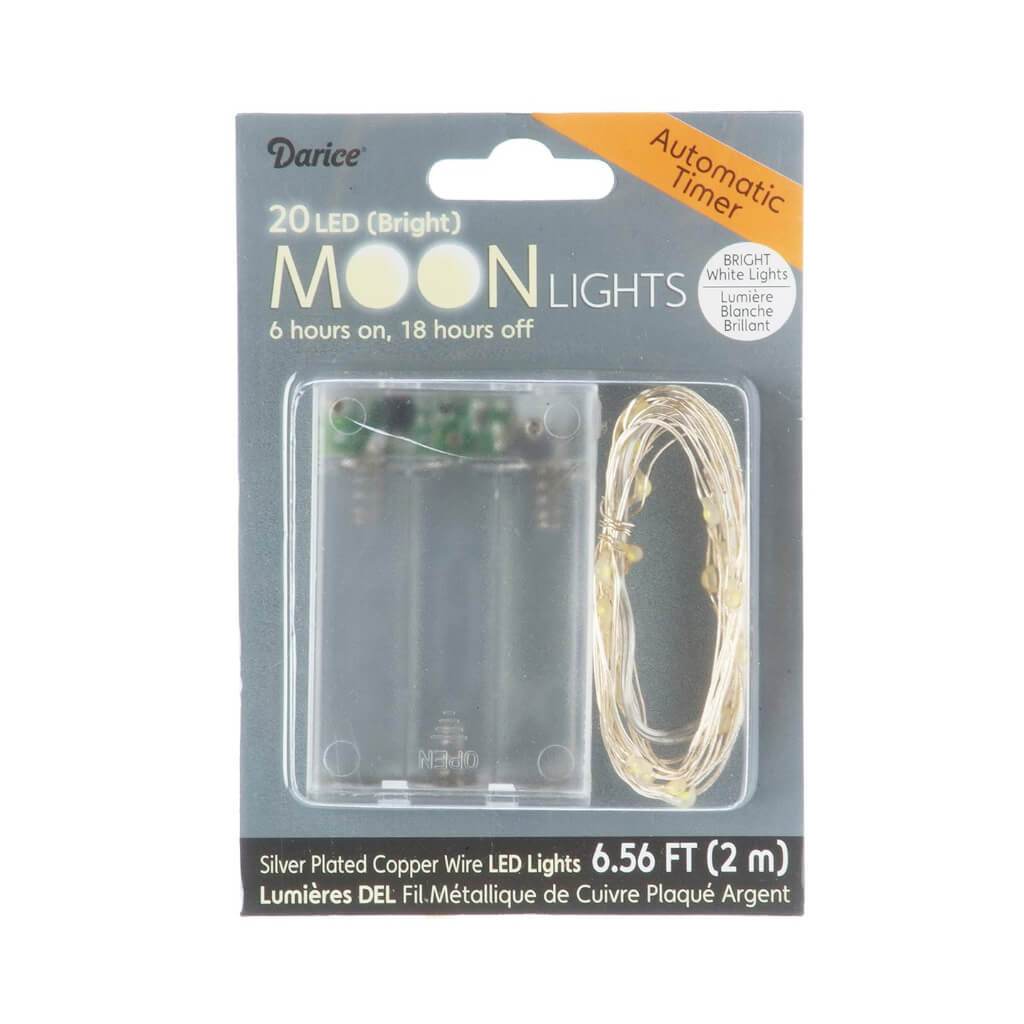 MOONLIGHTS LED SILVER WIRE 20 BRIGHT WHITE 