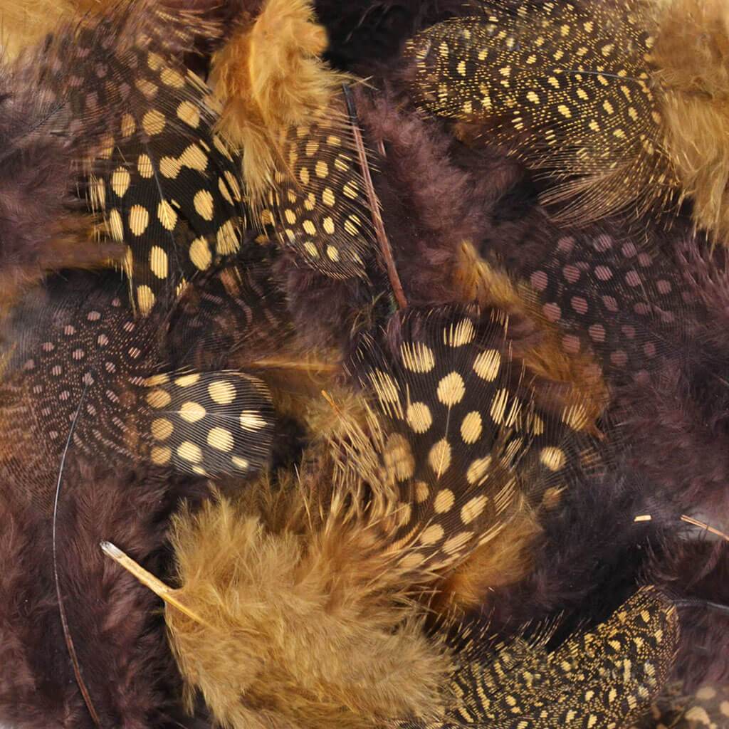 Dyed Guinea 7gm Chocolate/Gold Mix