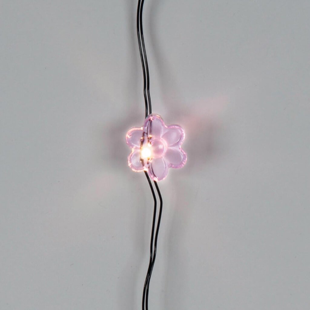 MOONLITE LED BLK WIRE X20 COLORED FLOWER 