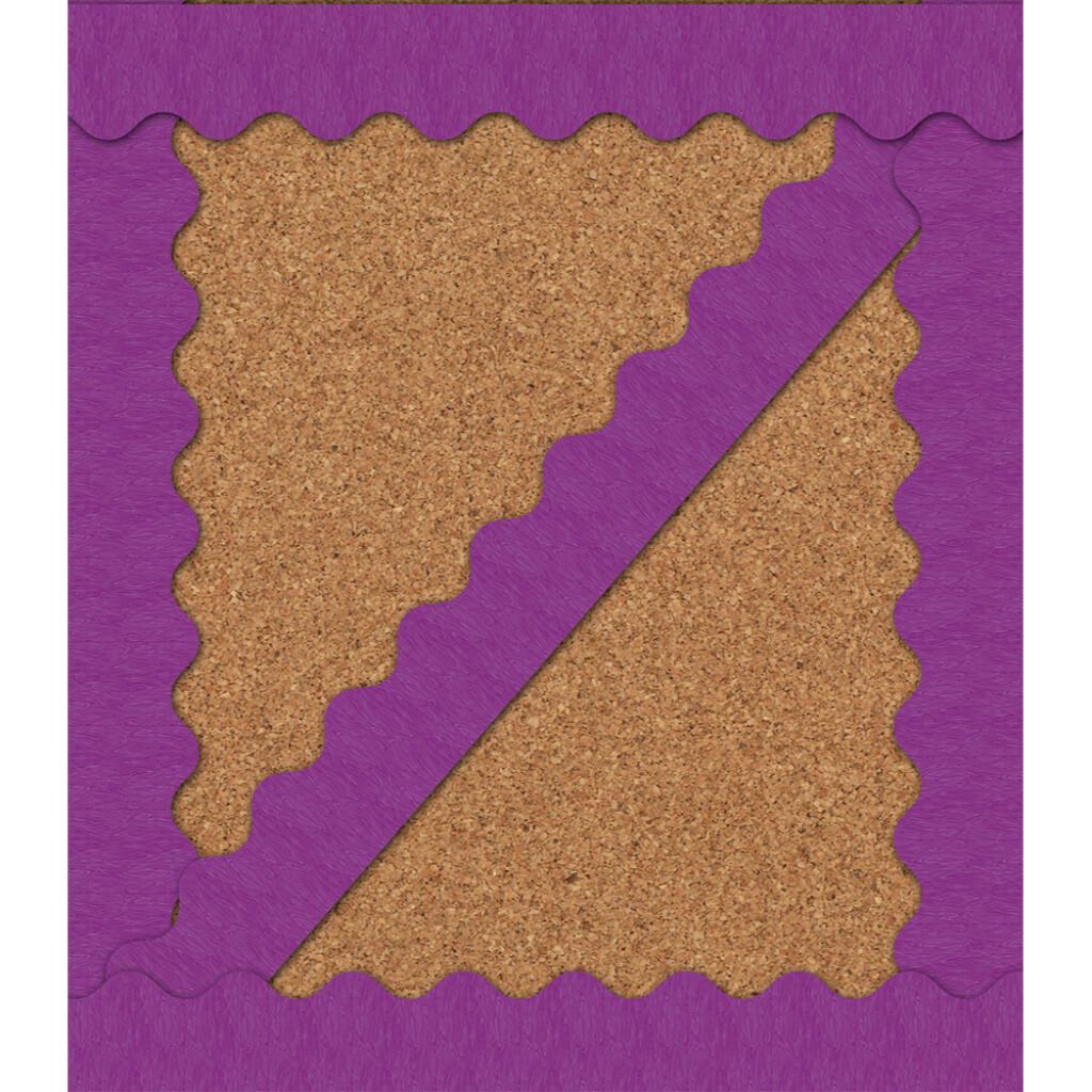 You Nique Purple Ridge Scalloped Borders 