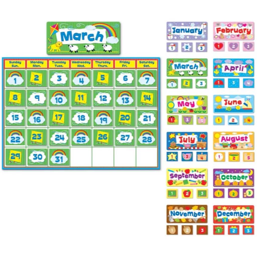 Complete Calendar Kit Bulletin Board Set 