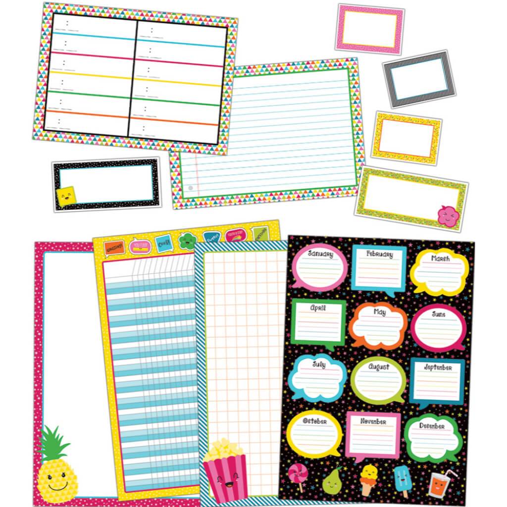 School Pop Classroom Organizers Bulletin Board Set 