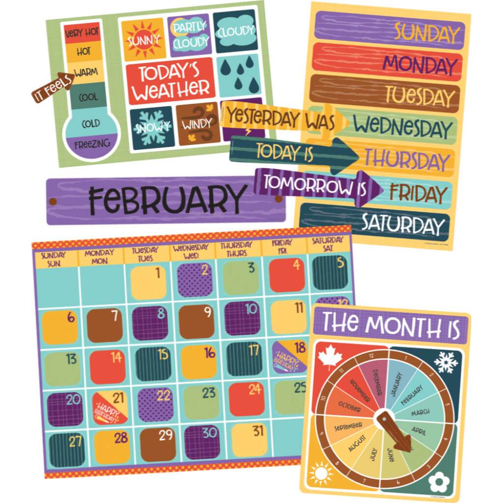 Nature Explorers Calendar Bulletin Board Set 