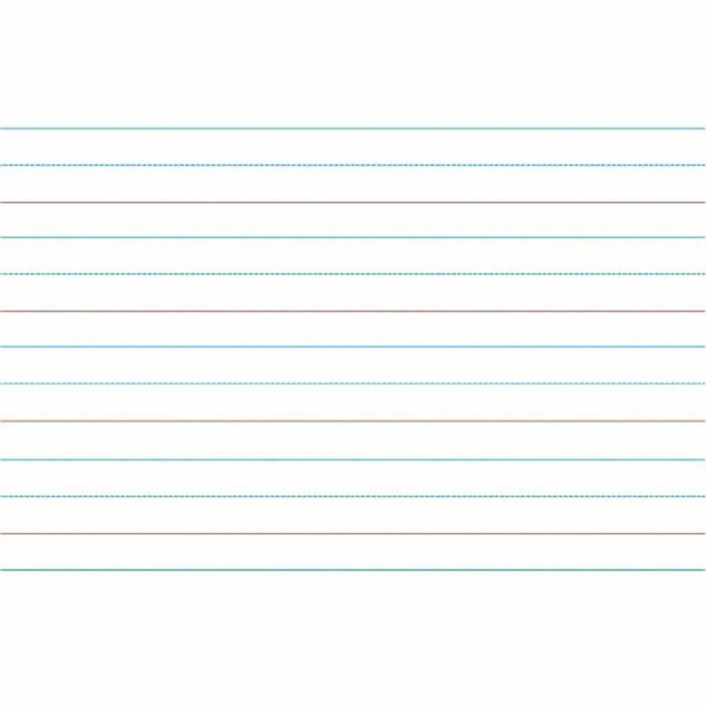 Write-on/Wipe-off Handwriting Paper Chart
