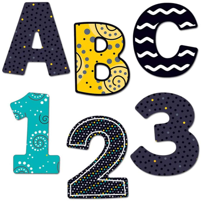 White & Bold Ez Letters 4In Black 