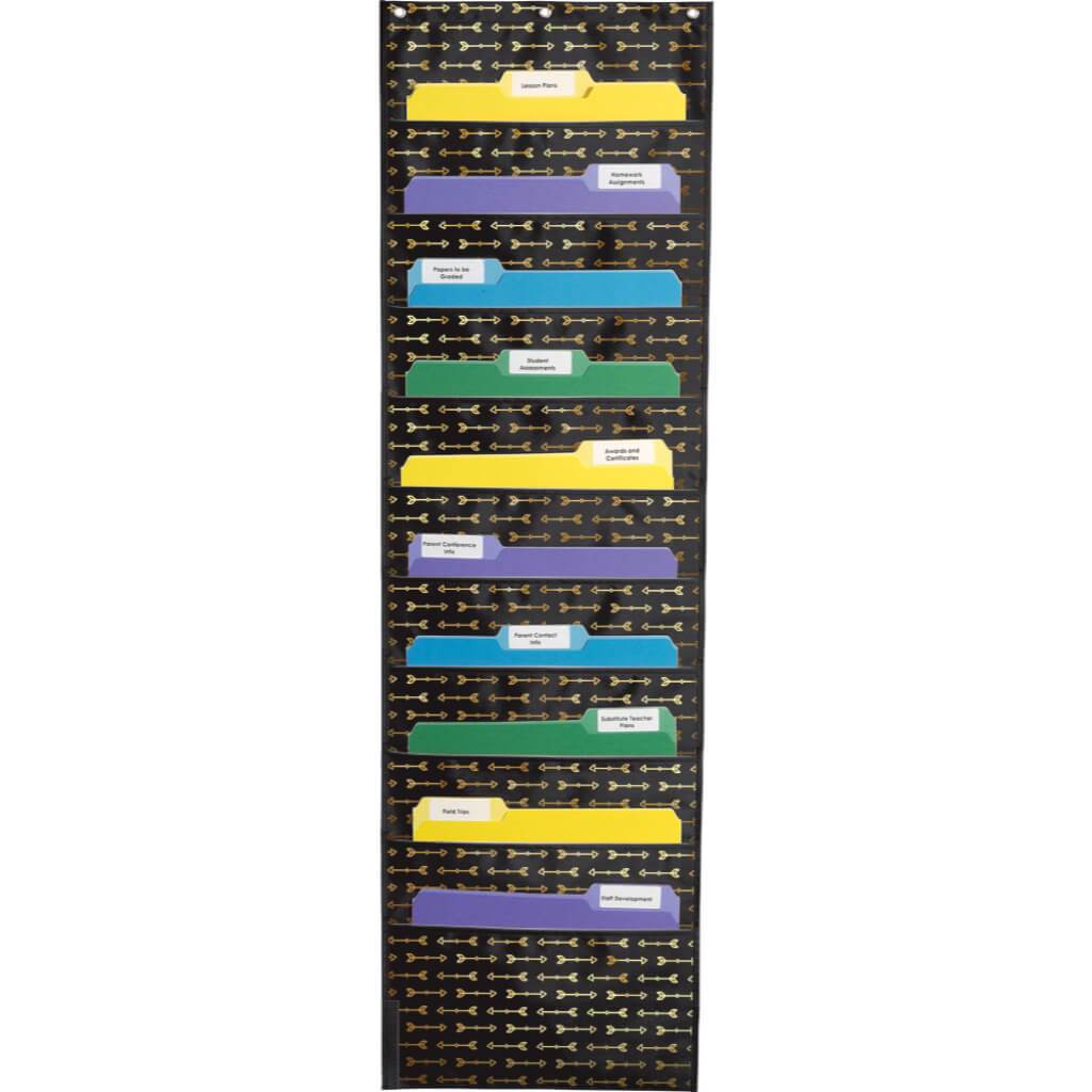 Storage Gold Arrows Pocket Chart 