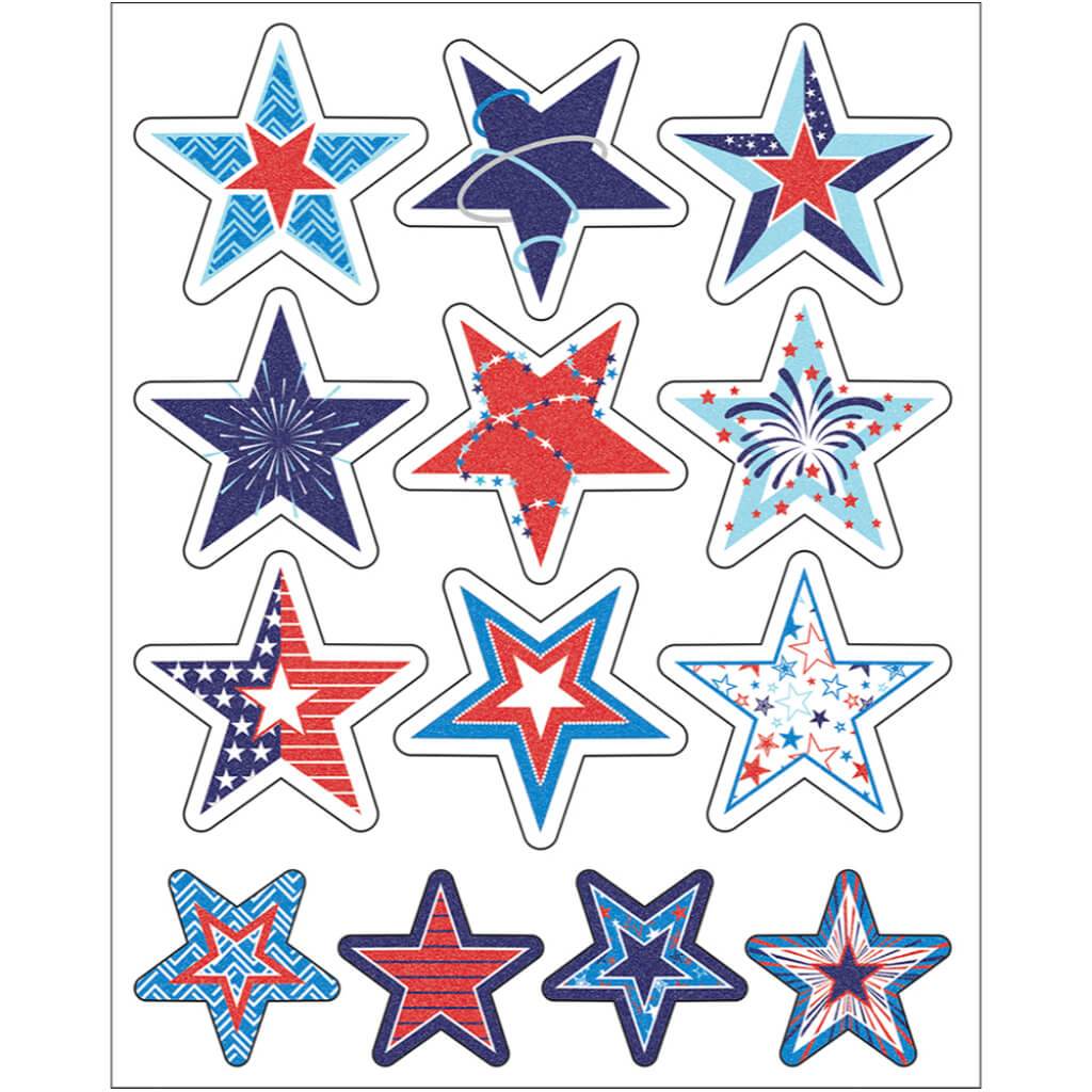 Star Spangled Shape Stickers 