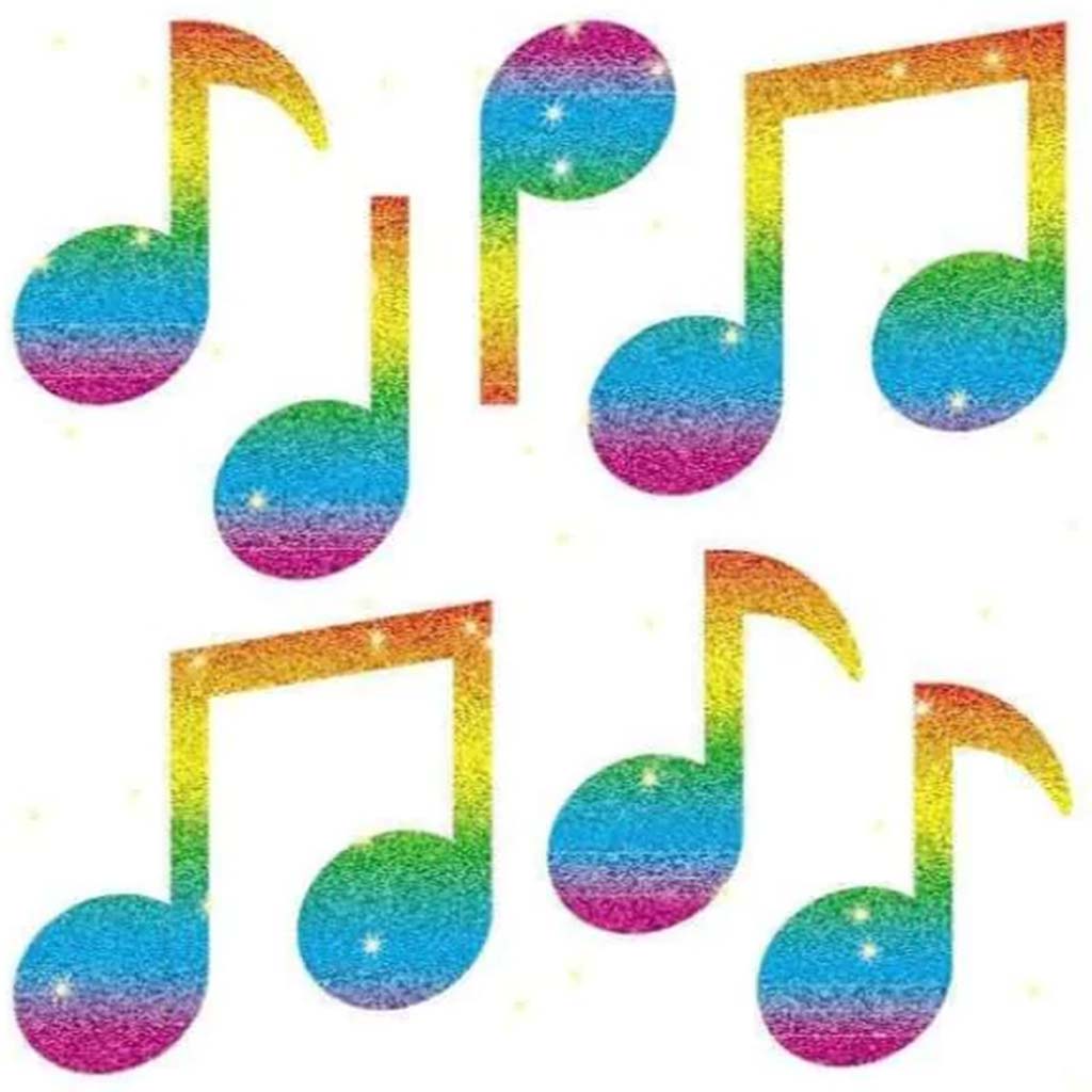 Music Notes Dazzle Stickers 
