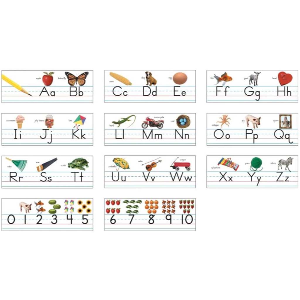 Traditional Manuscript Alphabet With Photographs Bulletin Board Set 