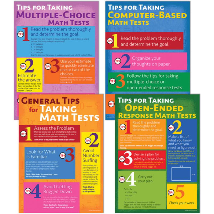 Math Testing Tips Bulletin Board Set 