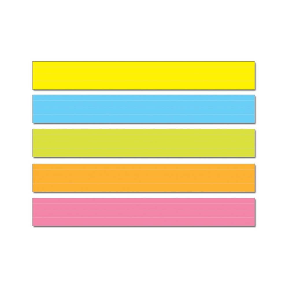 Lined Multicolored Sentence Strips 