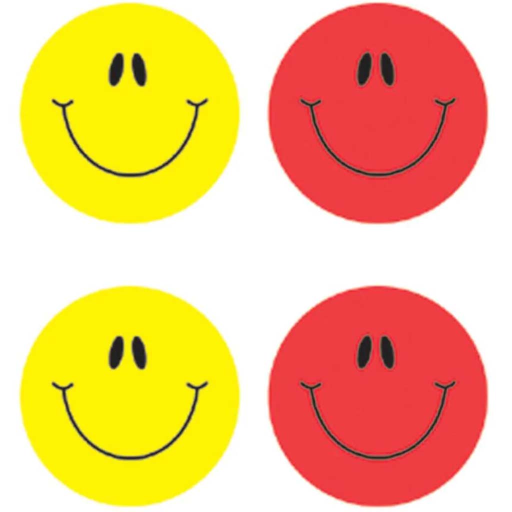 Smiley Faces, Multicolor Shape Stickers