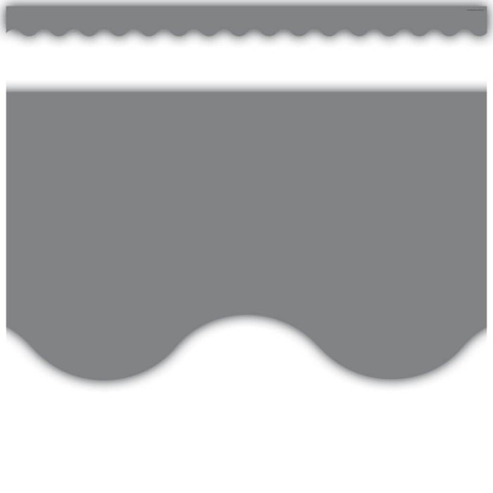 Gray Scalloped Border Trim 