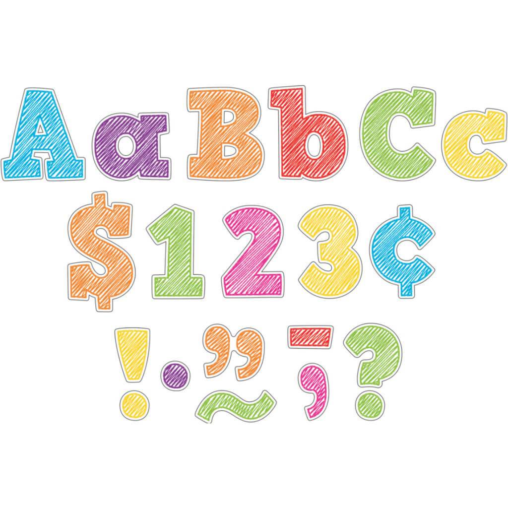Scribble Bold Block 3" Letters Combo Pack 
