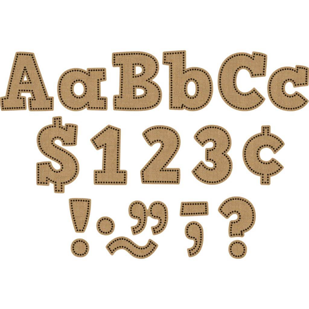 Burlap Bold Block 4&quot; Letters Combo Pack