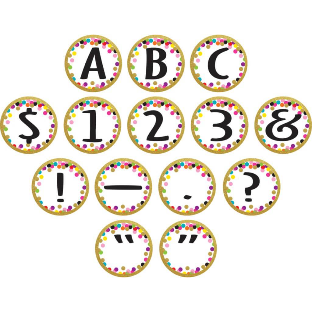 Confetti Circle Letters 