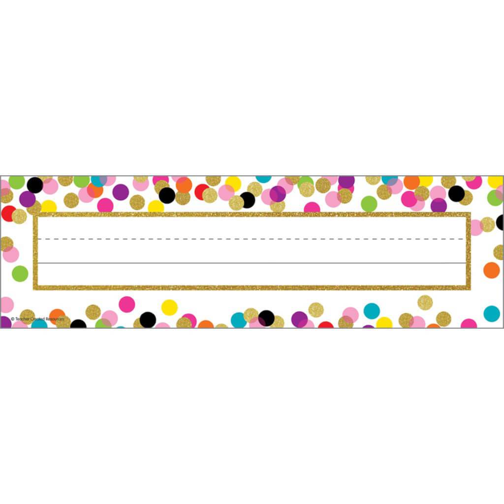 Confetti Flat Name Plates 