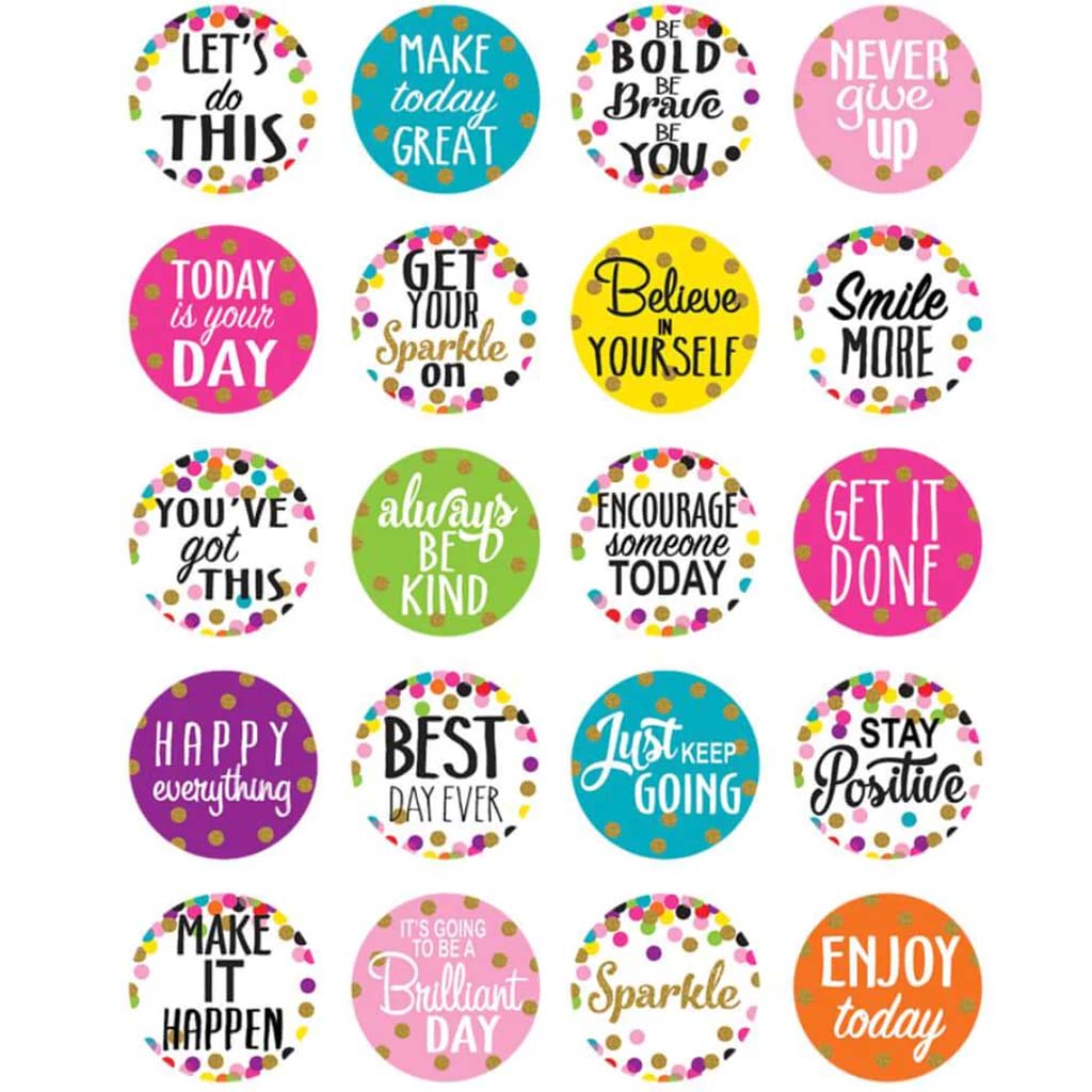 Confetti Words To Inspire Planner Stickers 