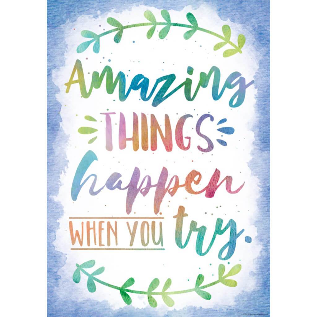 Amazing Things Happen When You Try Positive Poster 