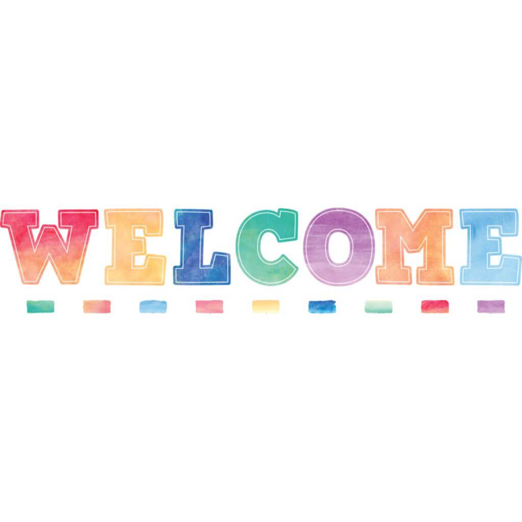 Watercolor Welcome Bulletin Board Display Set 