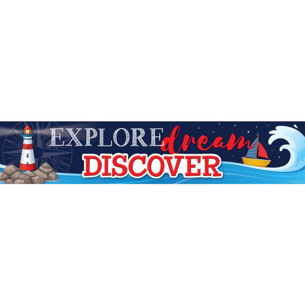 Nautical Explore Dream Discover Banner 