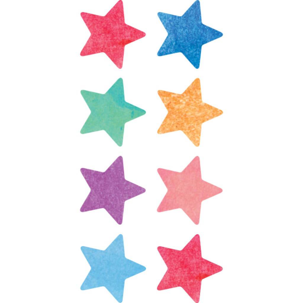 Watercolor Stars Mini Stickers 