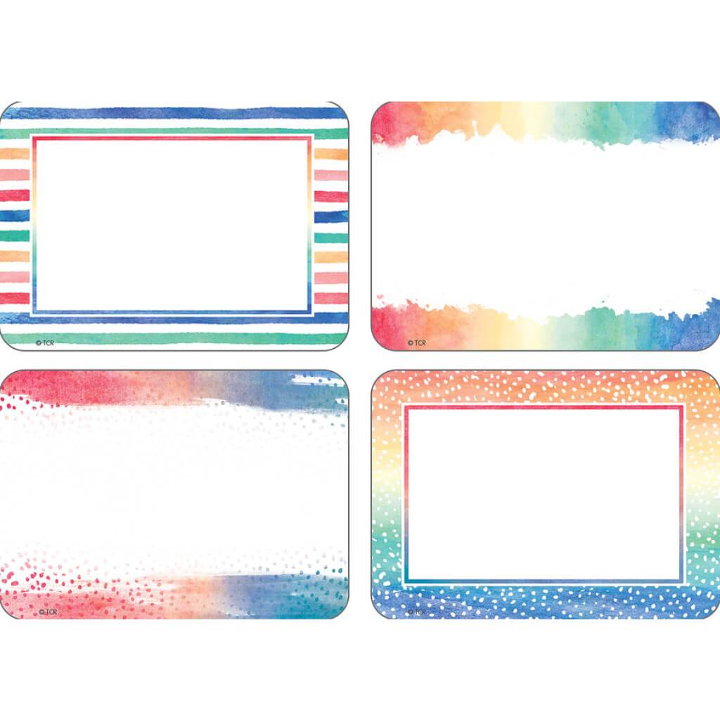 Watercolor Name Tags/Labels Multi-Pack 