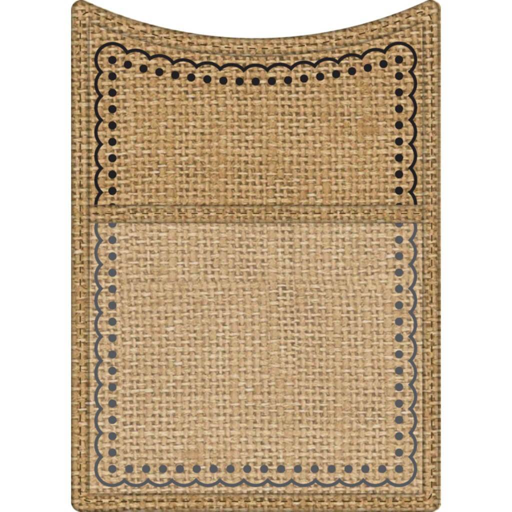 Burlap Magnetic Storage Pocket