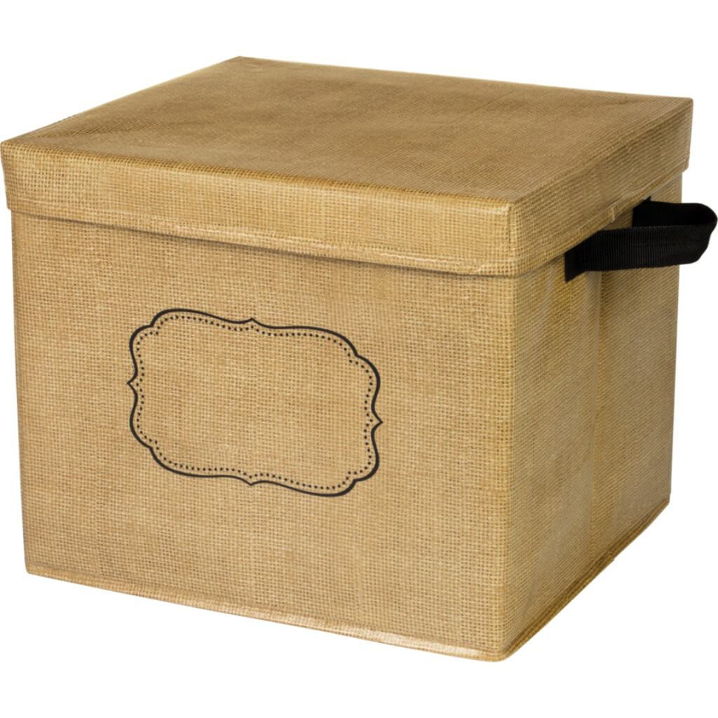 Burlap Storage Box 