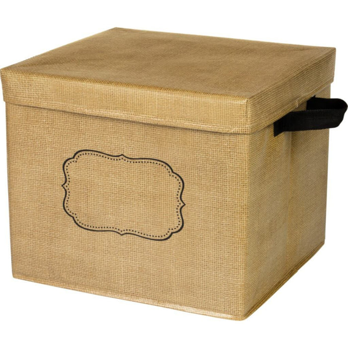 Burlap Storage Box 