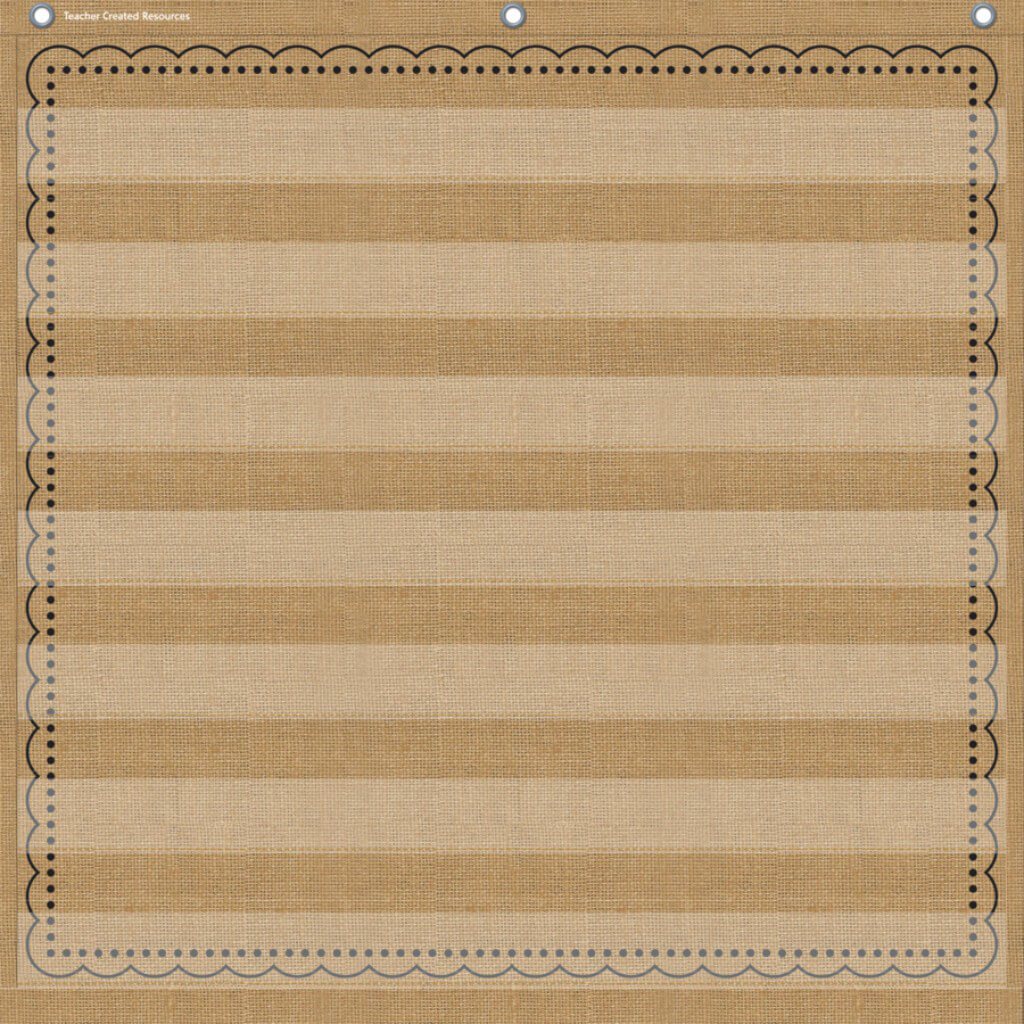 Burlap 7 Pocket Chart 