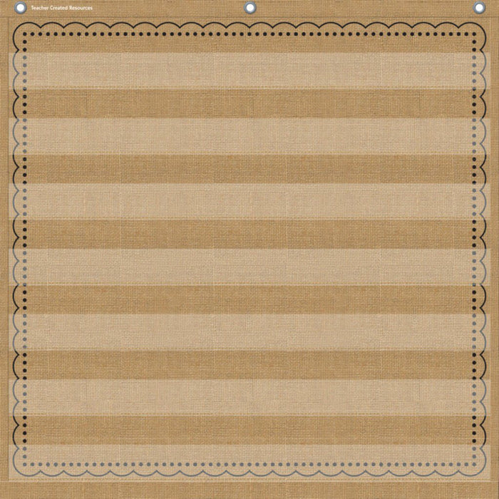 Burlap 7 Pocket Chart 
