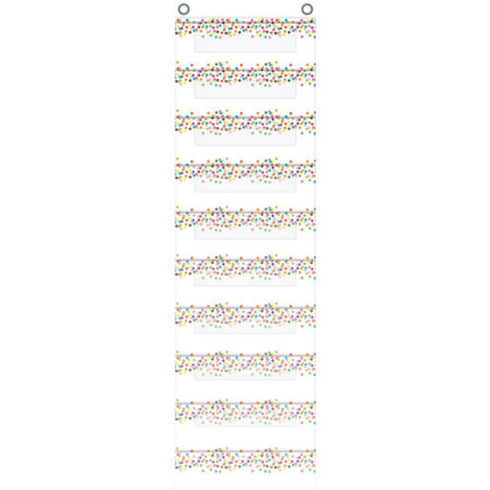 Confetti 10 Pocket File Storage Pocket Chart